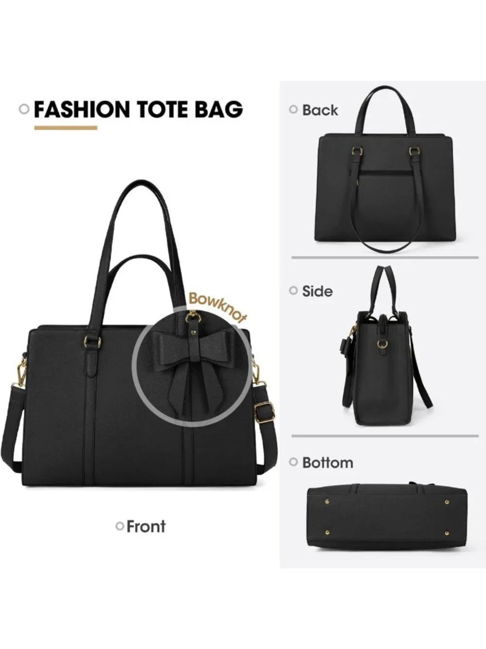 Stylish Waterproof Laptop Tote Bag for 15.6